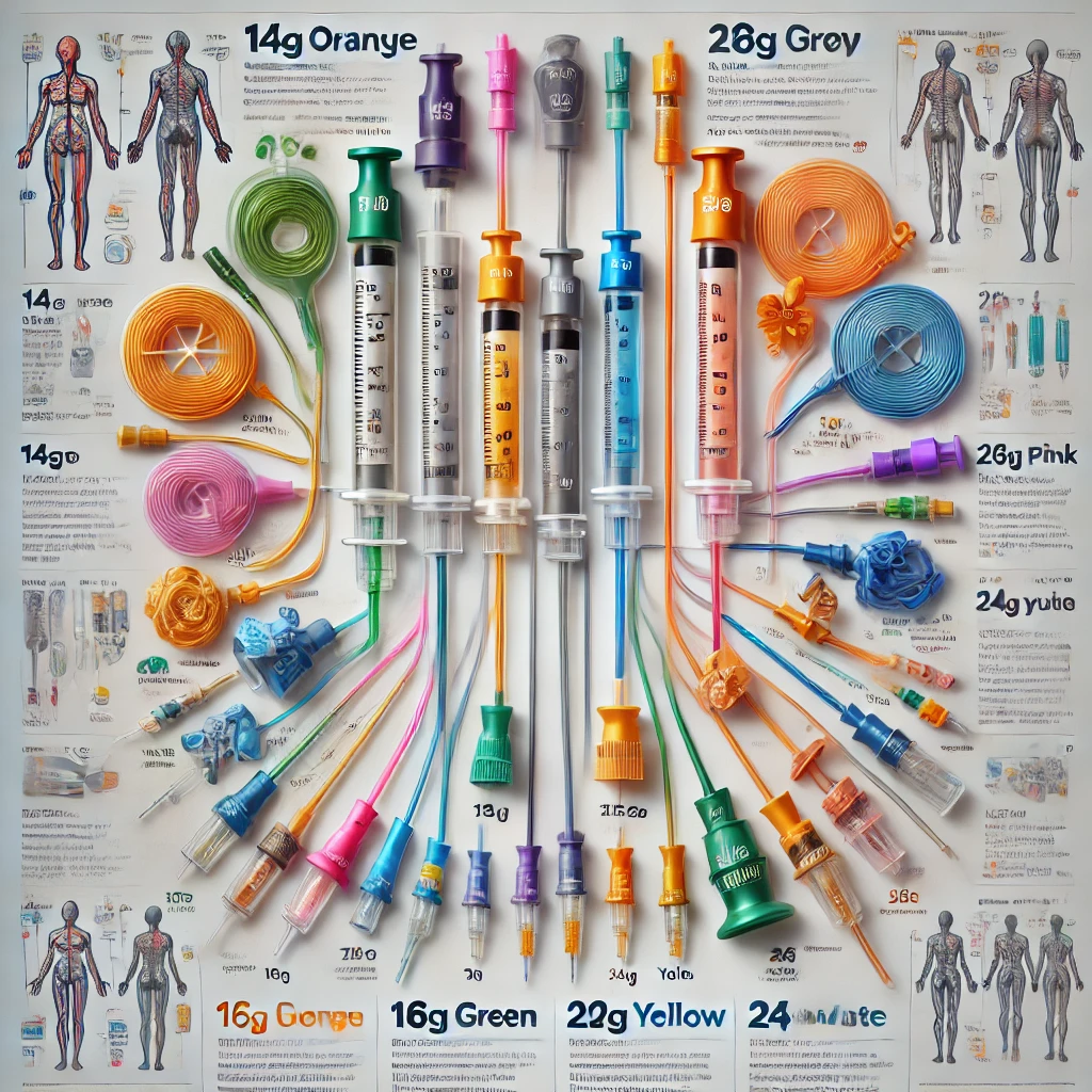 iv cannula sizes and uses